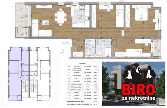 Novi Sad, Sremska Kamenica, Stan, 4, 92,00m2