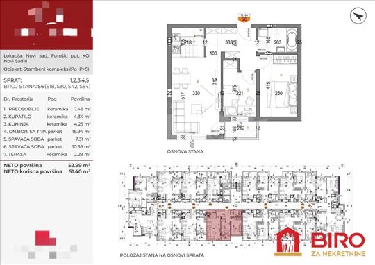 Stan,NOVI SAD,TELEP,kv: 51.00, € 116470, ID: 10116