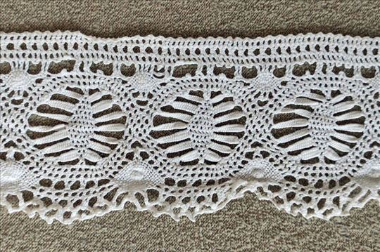Ručno heklane pamučne čipke (2 komada) 