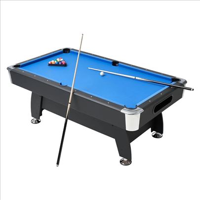 Bilijarski sto 213cm crni sa plavim platnom