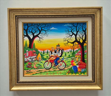 Naiva, ulje na platnu - Seoska ljubav