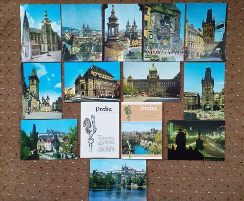 Prag - Set Od 12 Razglednica '70s
