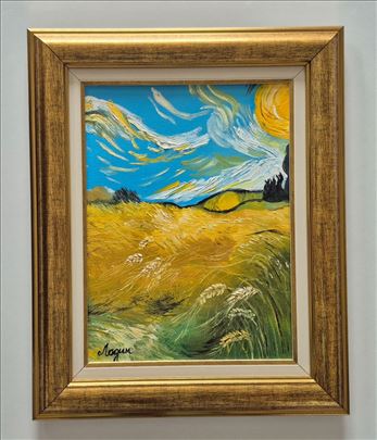 Ulje na platnu - Polje psenice, prelepa slika!