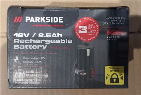 Aku baterija 12V 2.5 Ah Parkside