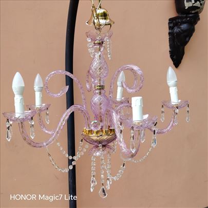 Prelep Venecijanski murano Luster Roze