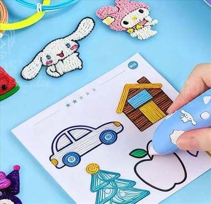 3D olovka Za 3D crtanje + gratis 3 PLA žica + 25m