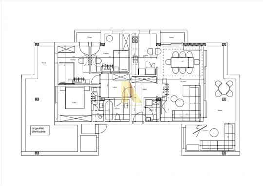 Penthouse sa pogledom na grad