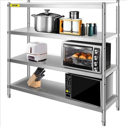 Polica Od Nerdjajuceg Celika Inox 4 Nivoa Za 600kg