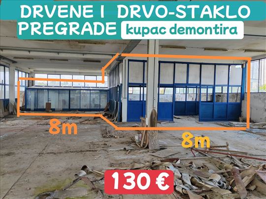 Pregrade drvene i drvo-staklo