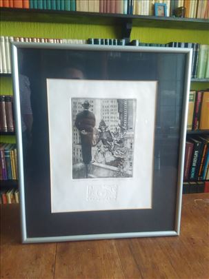 grafika albino u njujorku iz 2001 godine 42x36cm