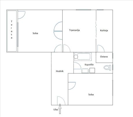 Stan u Lučanima, odlična lokacija