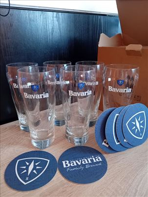 BAVARIA čaše set 6 komada GRATIS podmetači