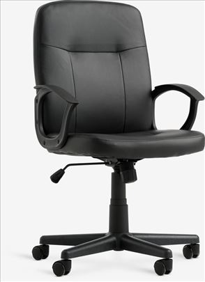 Kancelarijska stolica veštačka koža crna - Akcija
