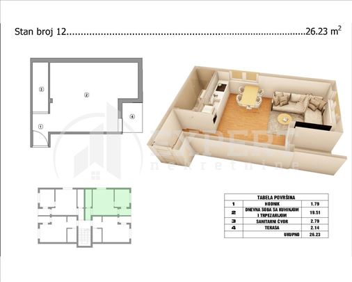Novogradnja 26m2  Branko Bjegović