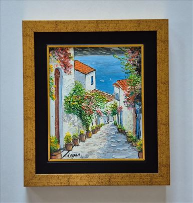 Ulje na platnu - Staza do mora, prelepa slika!