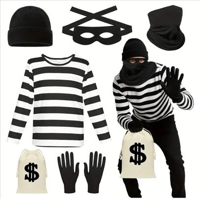 Lopov kostim za odrasle pljačkaš banke 6u1