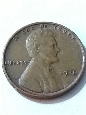 One cent, Linkoln, 1930