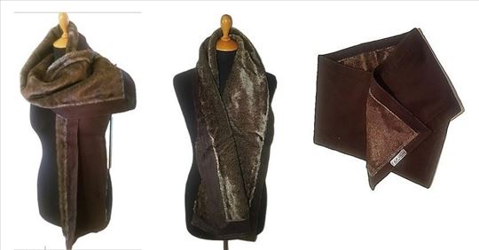 Ženski Lux Šal- KASHMIR 100% & EKO KRZNO TISSAVEL 