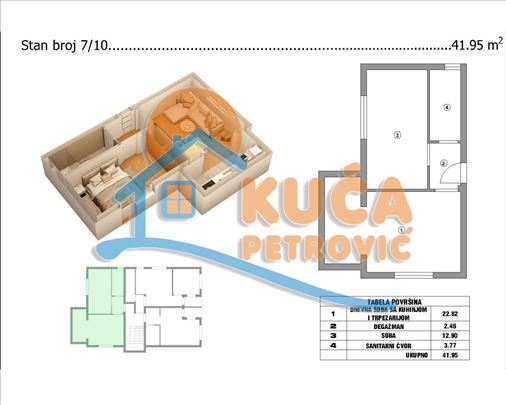 Novogradnja 42m2  Branko Bjegović
