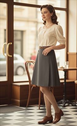 Vintage Top Marks Suknja na Preklop vel. S/M 