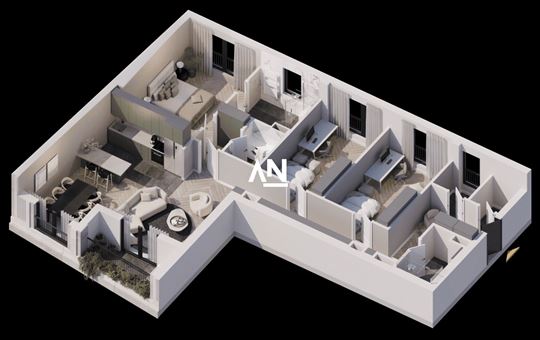 Voždovac, Centar, Jove Ilića, stan od 132m2 na prv