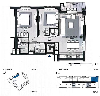 BW Eden, lux stan s pogledom na reku, 80m2 ID#1823