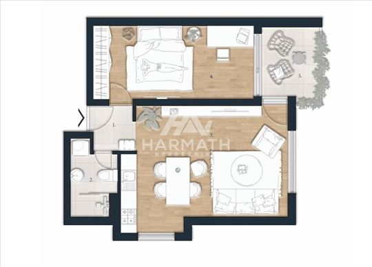 Prodaje se jednosoban apartman, 56,27m2, Palić