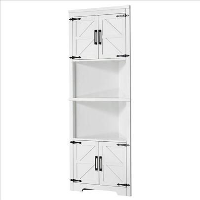 Ugaoni ormaric na 6 nivoa sa 4vrata beli