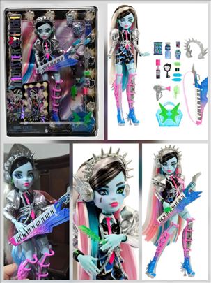 Monster High Frankie Stein Rockstar Amped Up- novo