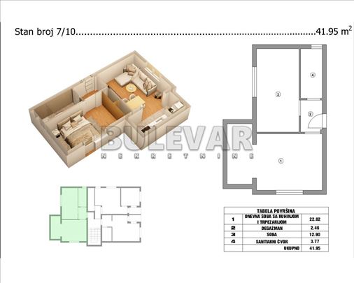 Novogradnja 42m2  Branko Bjegović