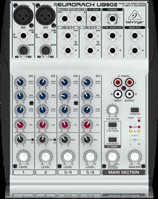 BEHRINGER UB 802 mikseta 8 kanala, idealna za manj