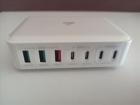 Gan 7 Port Fast Charger Station 100w/5V-20V/USB-C