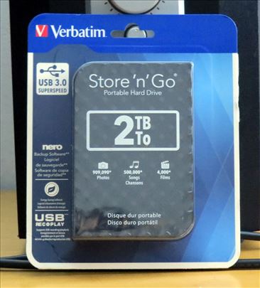Nov VERBATIM Store n Go 2TB 53195 Portable Crni