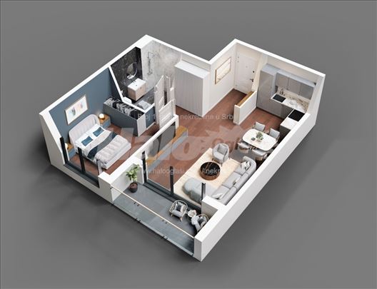 Premium gradnja Stan od 50m2 sa spavaćom sobom