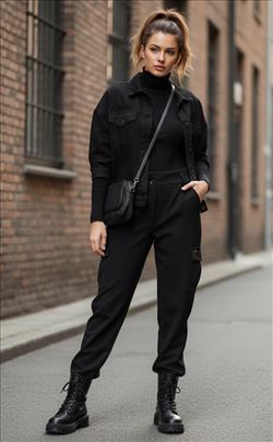 Elegantne crne pantalone Katrin - Kao nove 