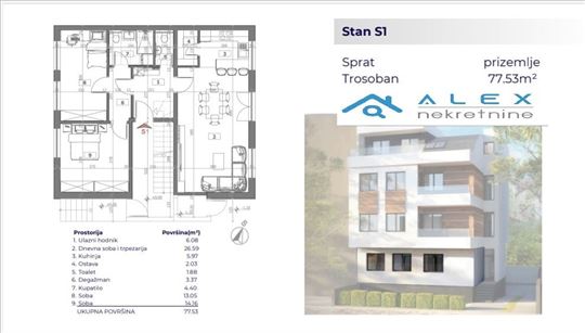 Novogradnja u centru  povrat pdv gratis parking
