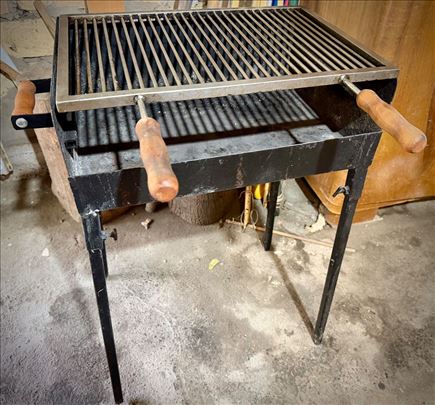 Prenosivi roštilj inox 34x50cm