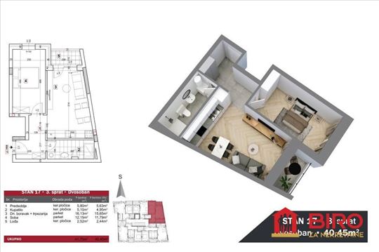 Stan,Novi Sad,Podbara,kv: 40.00, ID: 1012614