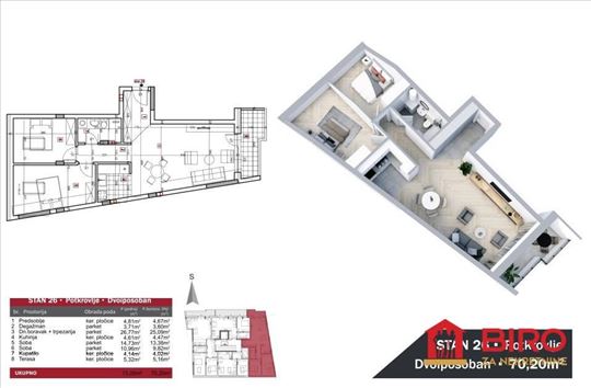 Stan,Novi Sad,Podbara,kv: 70.00, ID: 1012620