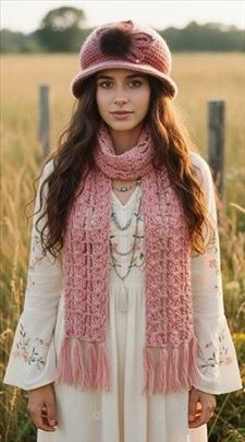 NOV Unikatni Ručno Pleteni Komplet u Boho Stilu