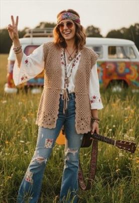 Unikatan Heklani prsluk – Ručni rad! 