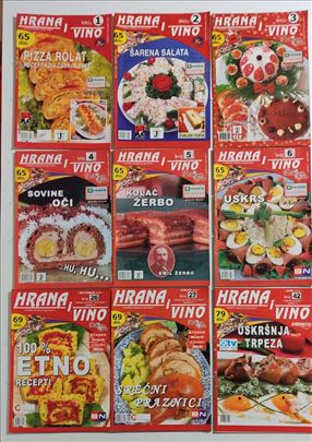 Časopisi o zdravlju i hrani po 99 din  Hrana i vin