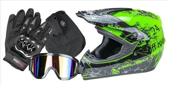 Cross/Enduro kaciga Zelena