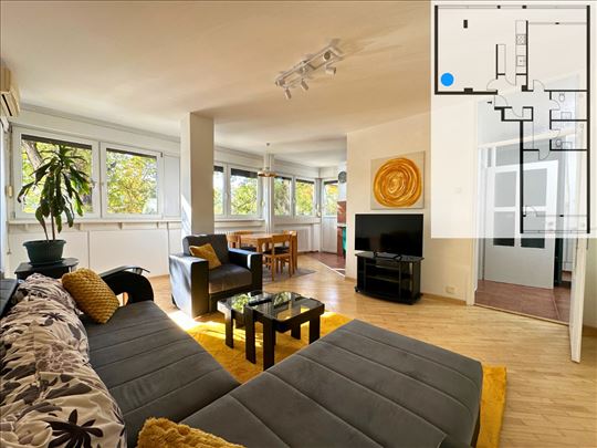 Trosoban namešten stan