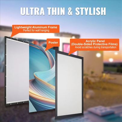 Led okvir za postere u crnoj boji