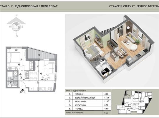 Lux novogradnja Žarkovo centar+PDV