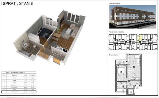 Stan,Novi Sad,Adice,kv: 43.00