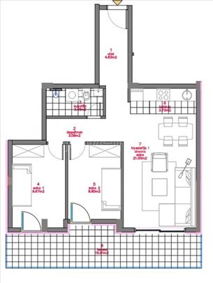 Stan,Novi Sad,Telep,kv: 68.00