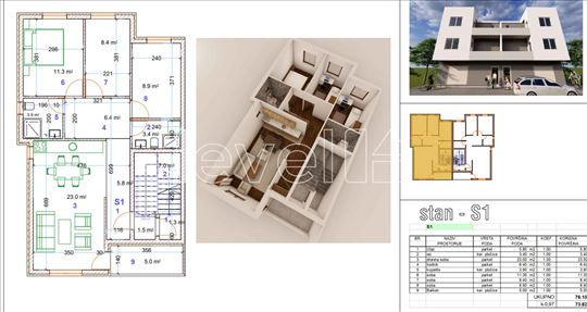 Stan,Veternik,Veternik,kv: 76.00, € 136800, ID: 10