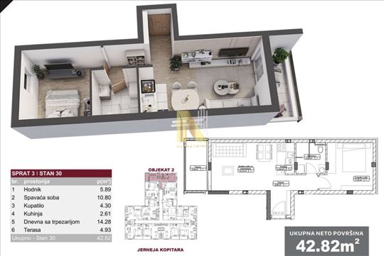 1,5 stan u izgradnji - blizina Limana V i Dunava